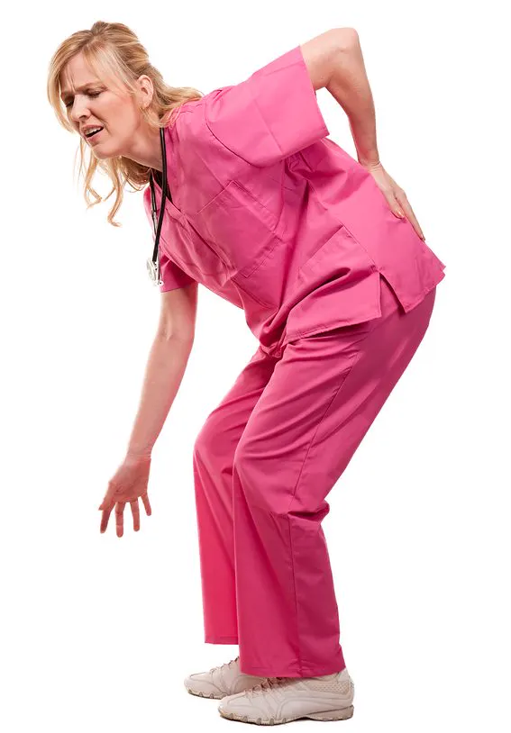 Healthcare worker with back injury